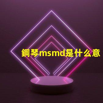 鋼琴msmd是什么意思 rnaknsmd是什么意思